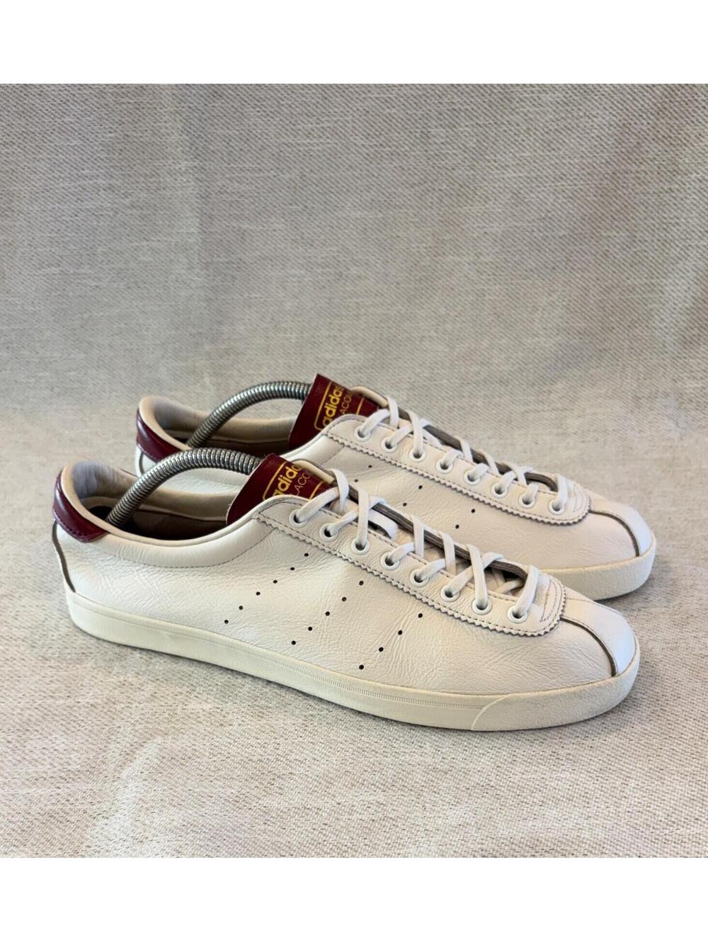 adidas Originals Lacombe White Deep Burgundy Gold Men's Size 12.5 DB3014 - Picture 2 of 10